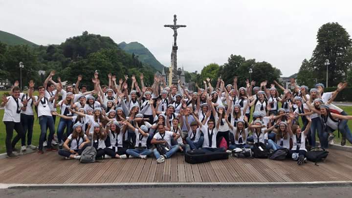Les lycéens à Lourdes 2017